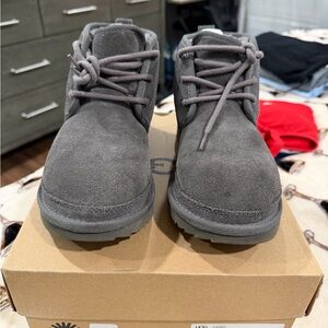 UGG Kids Gray Suede Boots